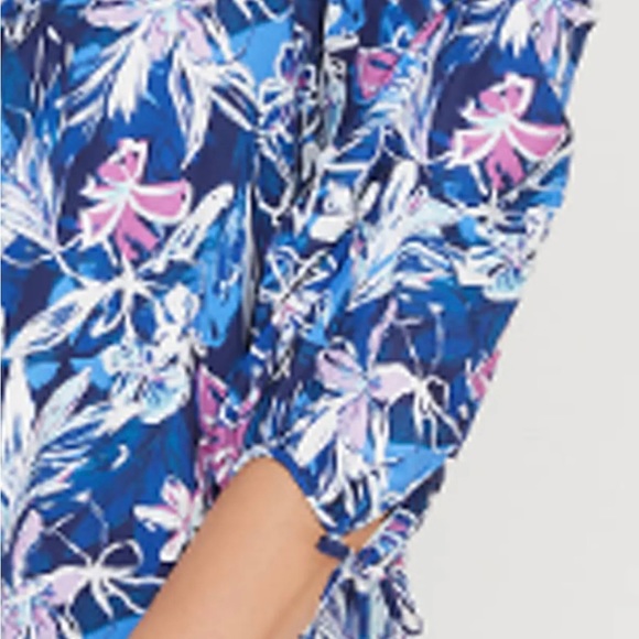 LANE BRYANT Women’s Floral Ruched Sleeve Off Shoulder Top~ 2X 18/20 - Picture 3 of 4